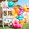 Tropical Balloon Arch Kit, Hot Pink Orange Yellow Green Teal Latex Confetti Balloons (12 Inch)